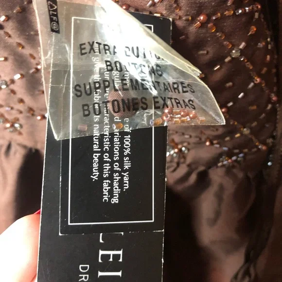 Anne Klein halter A-line silk dress - Picture 6 of 6